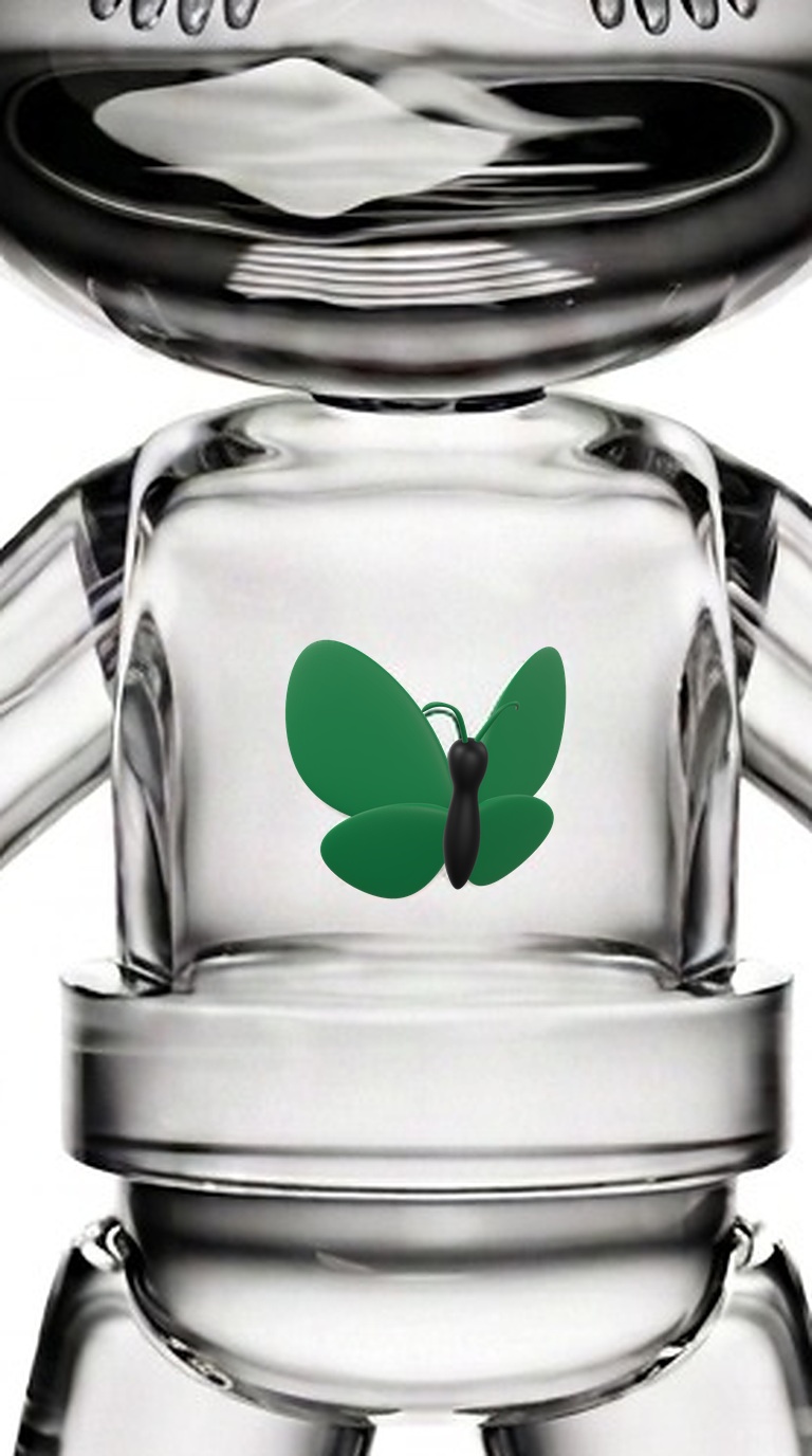 鉄腕アトム × KAITO 1/1アートフィギュア Lotone 007 Butterfly · Green(蝶・緑) 胸部アップ