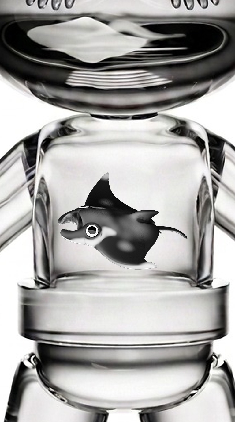 鉄腕アトム × KAITO 1/1アートフィギュア Lotone 022 Sea Life · Manta Ray(海の命・マンタ) 胸部アップ