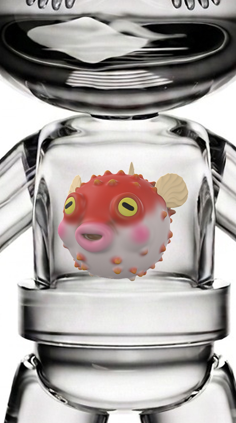 鉄腕アトム × KAITO 1/1アートフィギュア Lotone 024 Sea Life · Porcupinefish(海の命・ハリセンボン) 胸部アップ
